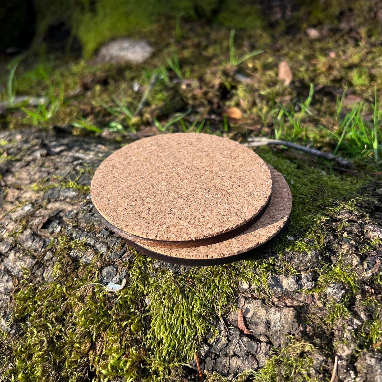 Cherry Wood Floral Coasters