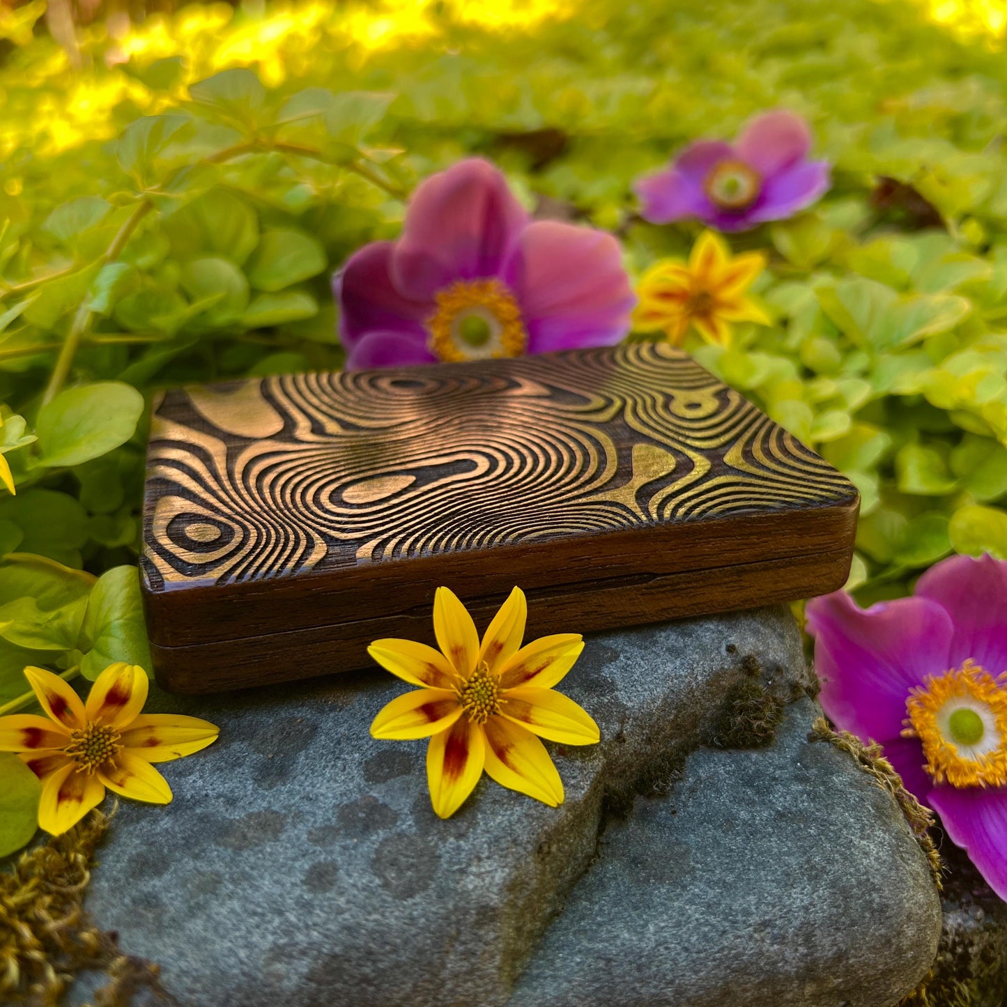 Wavy Walnut Cigarette Case