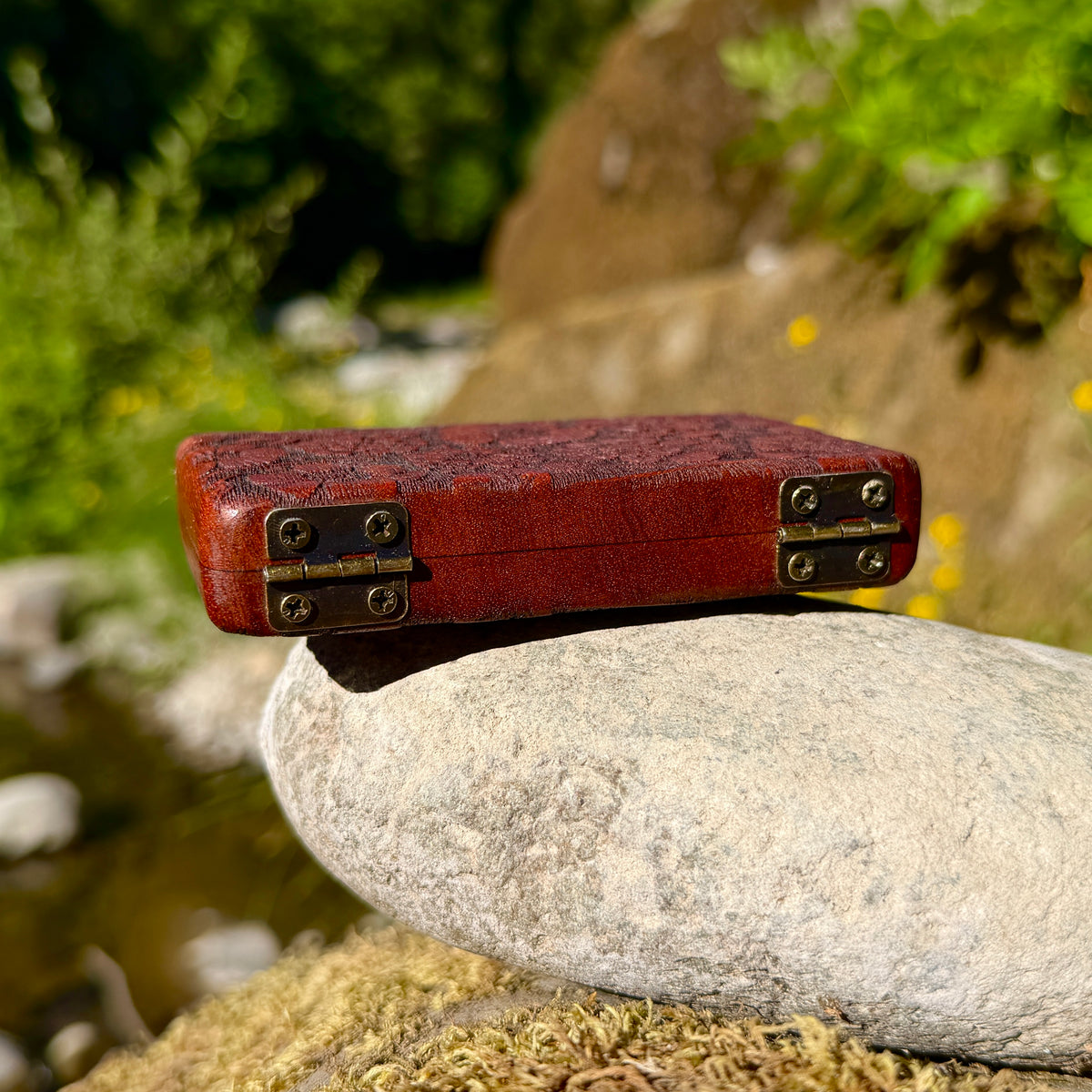 Wildflower Sapele Wood Stash Case