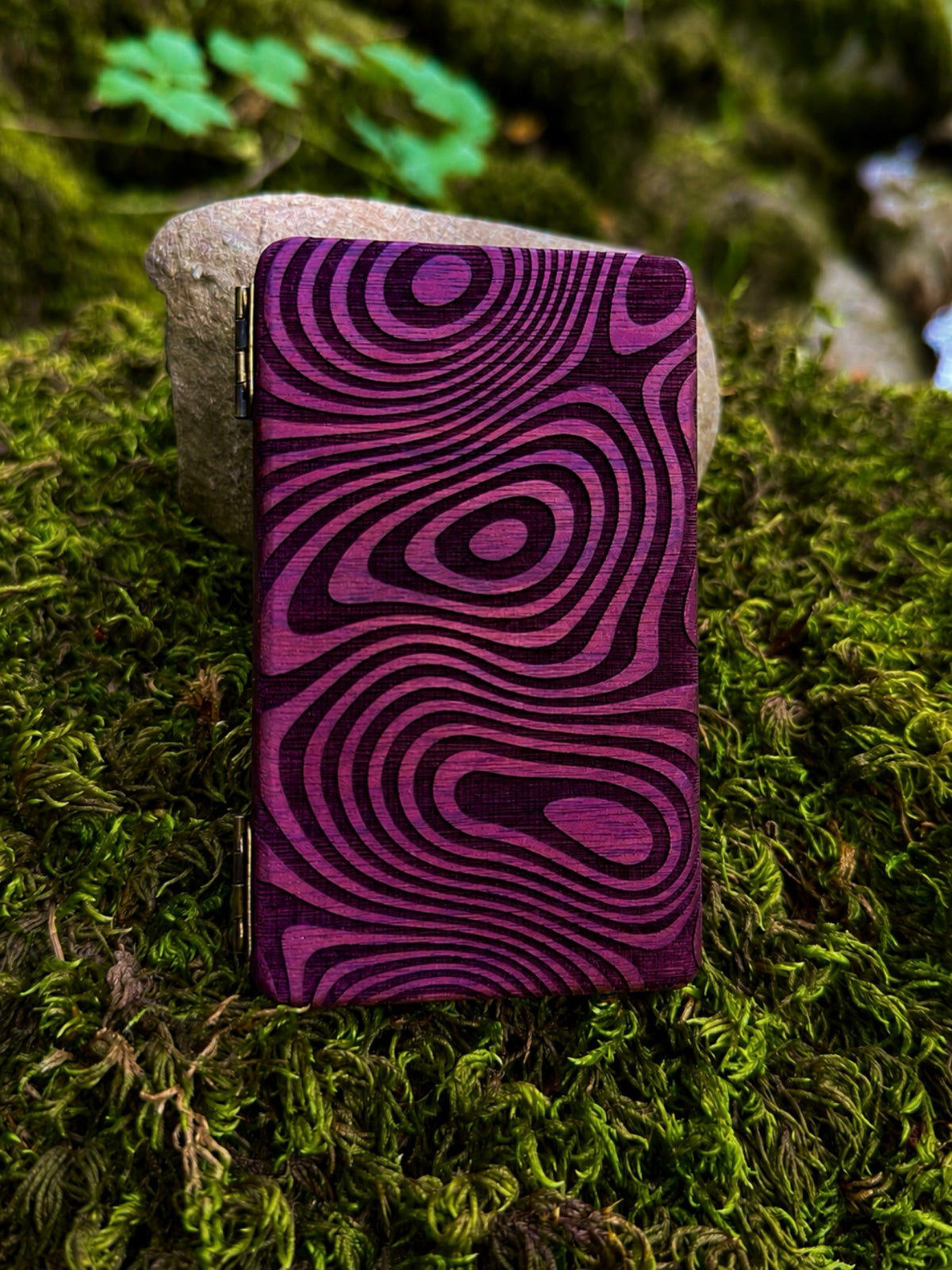 Wavy Purpleheart Wood Stash Case