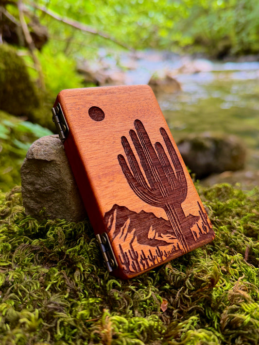 Western Sapele Wood Stash Case
