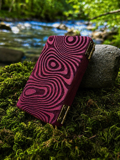 Wavy Purpleheart Wood Stash Case