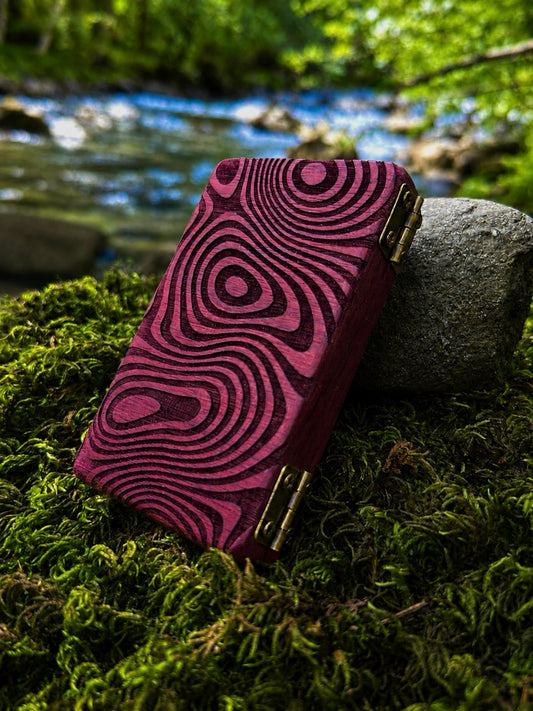 Wavy Purpleheart Wood Stash Case