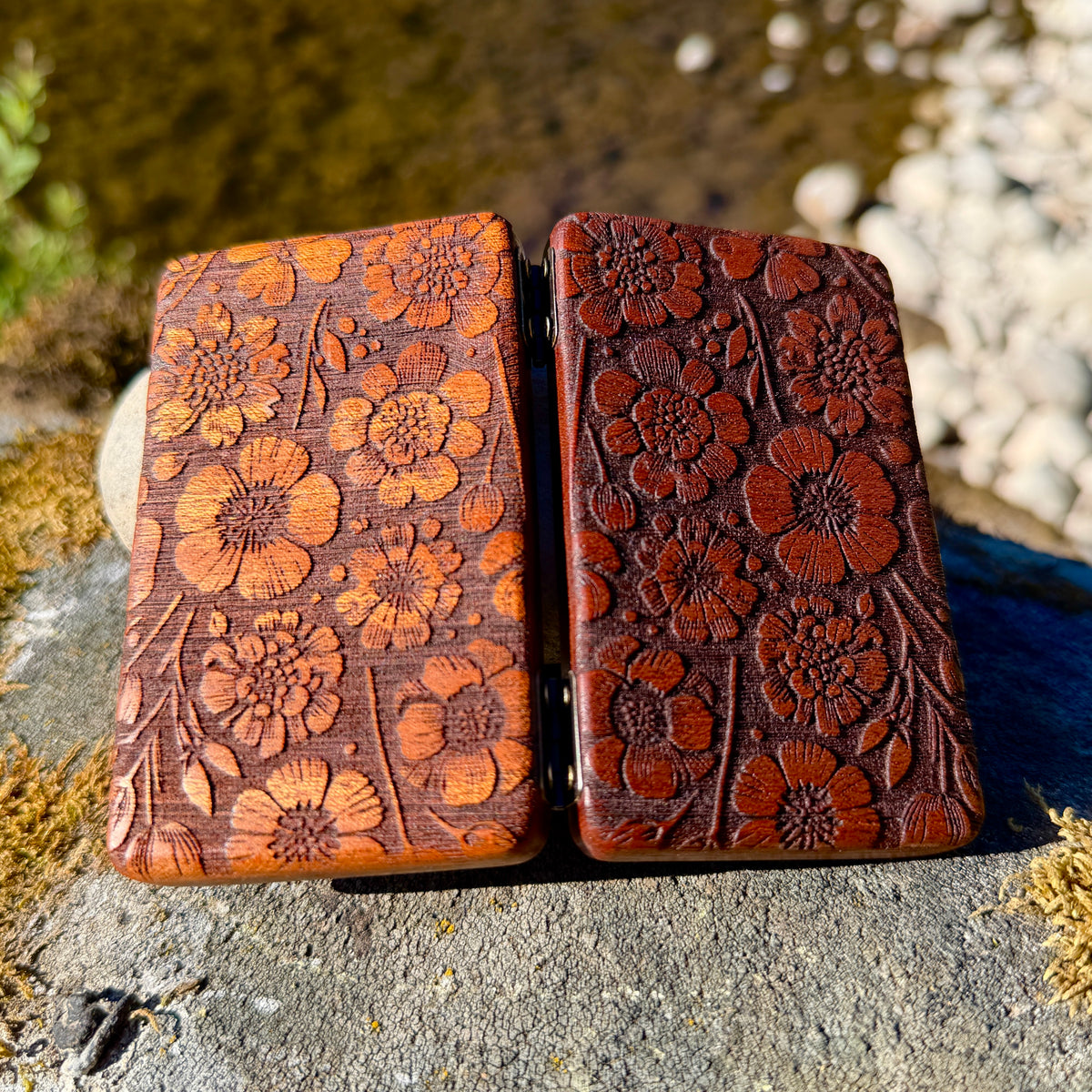 Wildflower Sapele Wood Stash Case