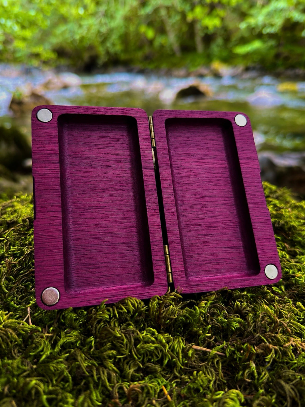 Wavy Purpleheart Wood Stash Case