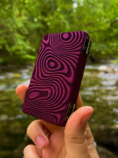 Wavy Purpleheart Wood Stash Case