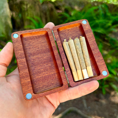 Wildflower Sapele Wood Stash Case