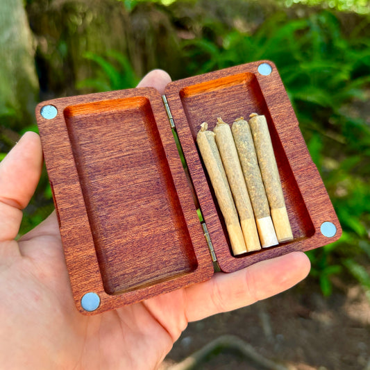 Wildflower Sapele Wood Stash Case