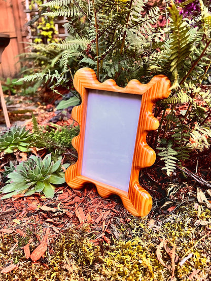 Groovy Hand Carved Wooden Frame