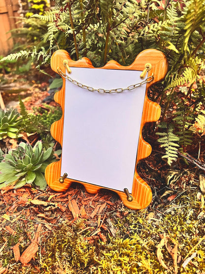 Groovy Hand Carved Wooden Frame