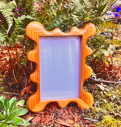 Groovy Hand Carved Wooden Frame