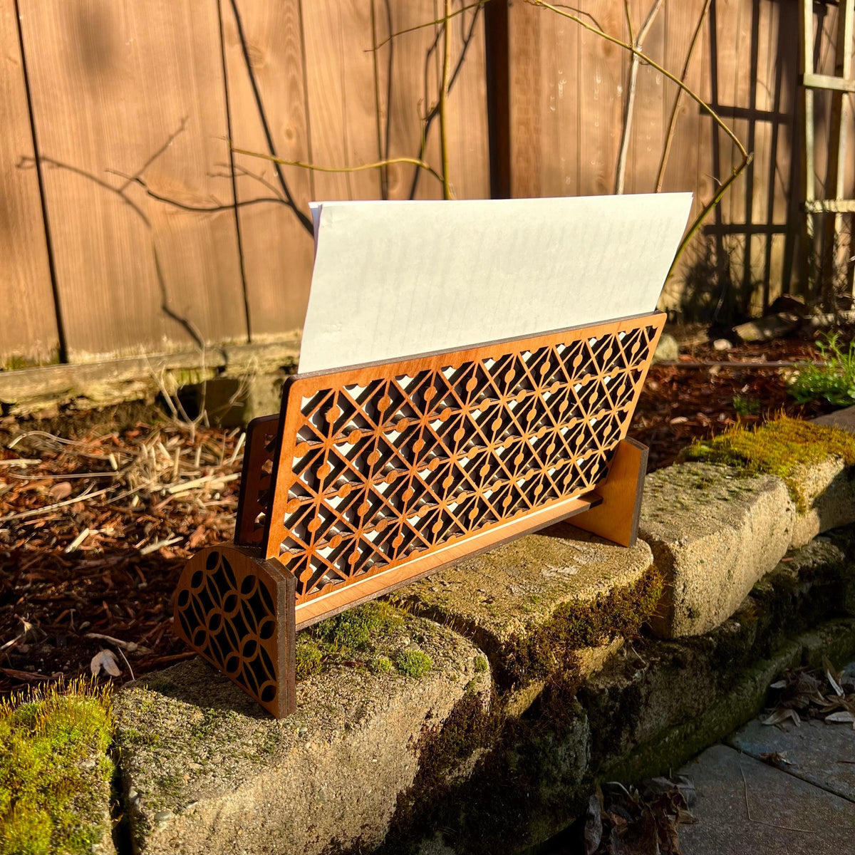 Wooden Desk Organizer: Laser-Cut Paper & Mail Holder