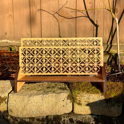 Wooden Desk Organizer: Laser-Cut Paper & Mail Holder