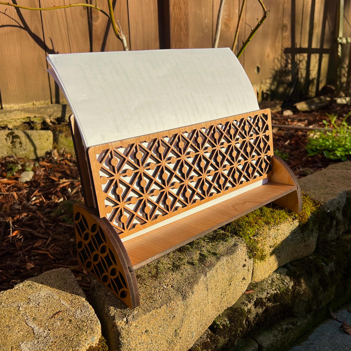Wooden Desk Organizer: Laser-Cut Paper & Mail Holder