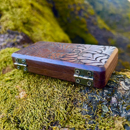 Leafy Walnut Stash Case