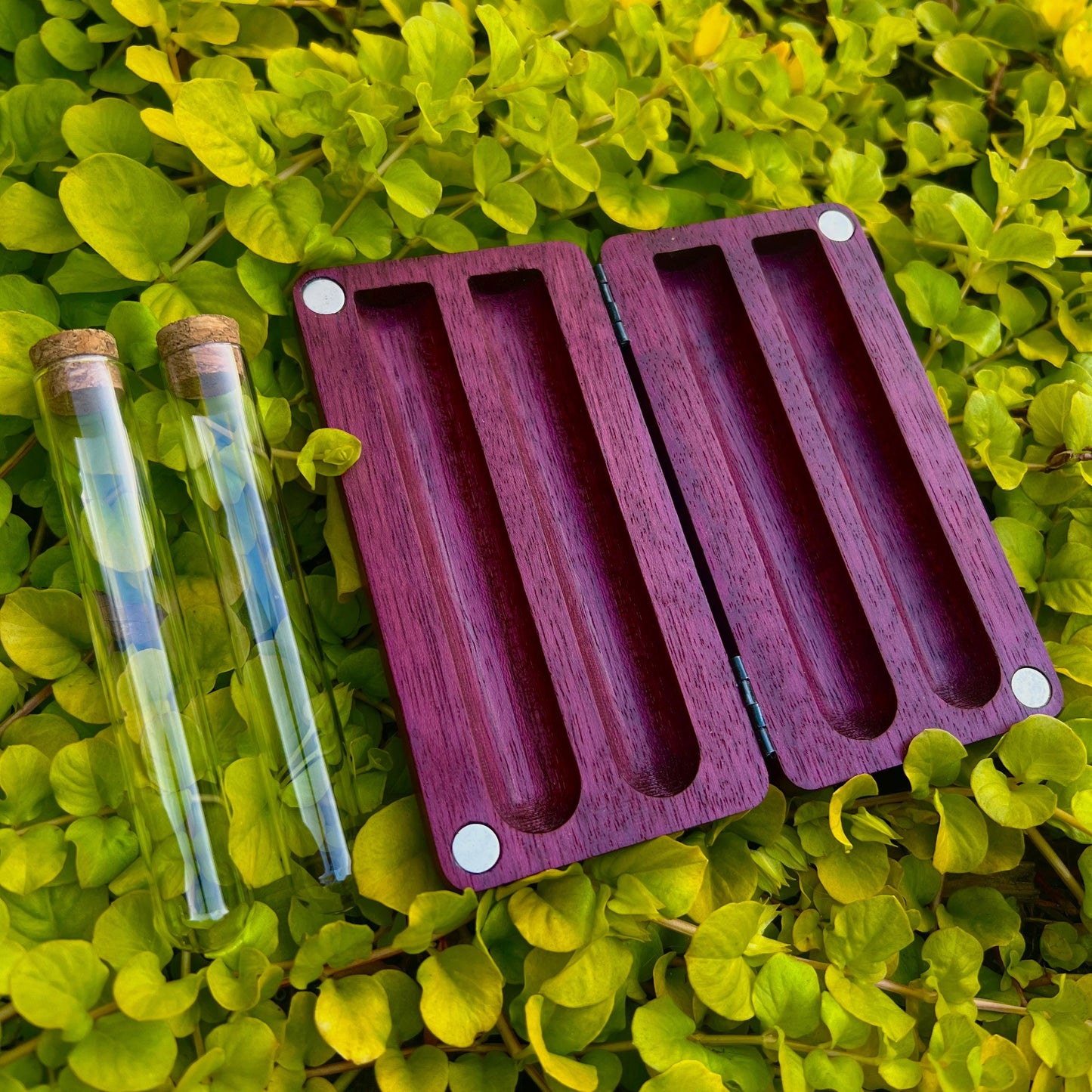 Floral Purpleheart Stash Case