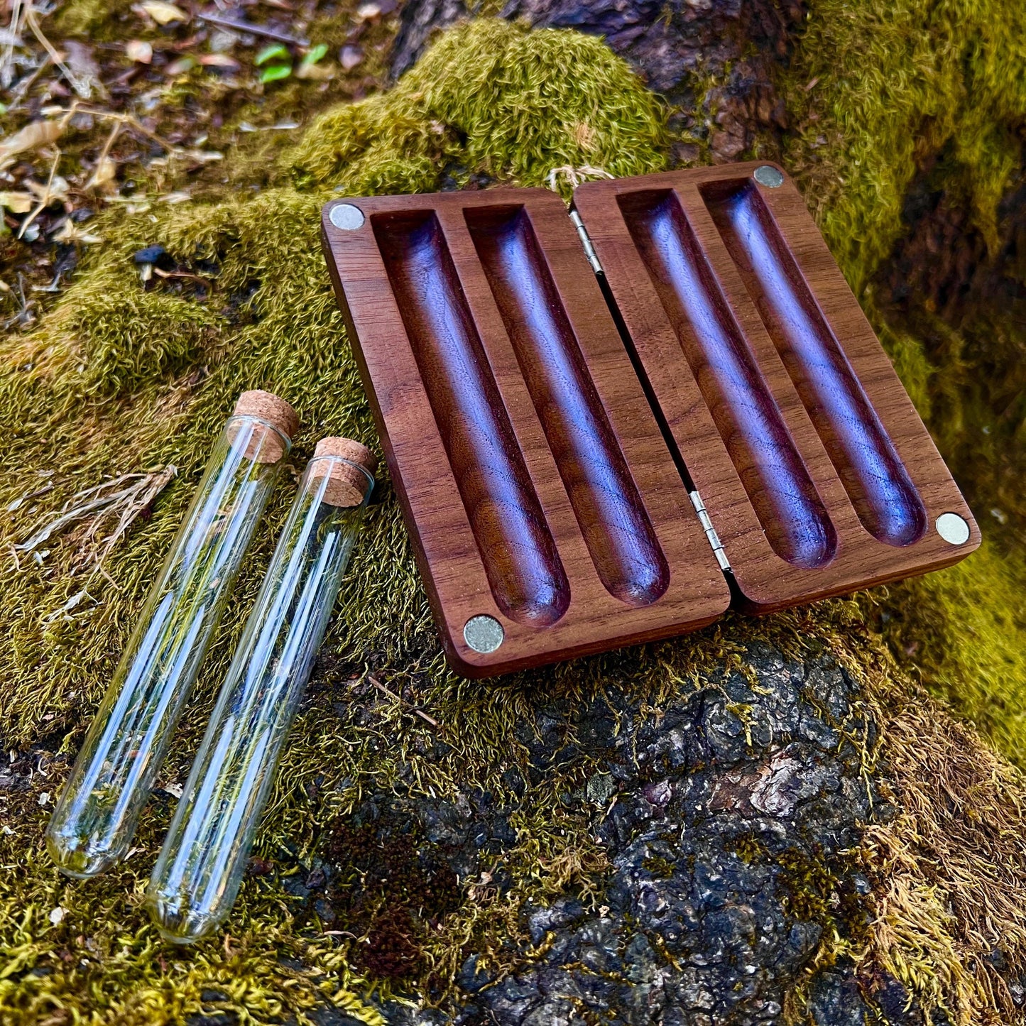 Leafy Walnut Stash Case