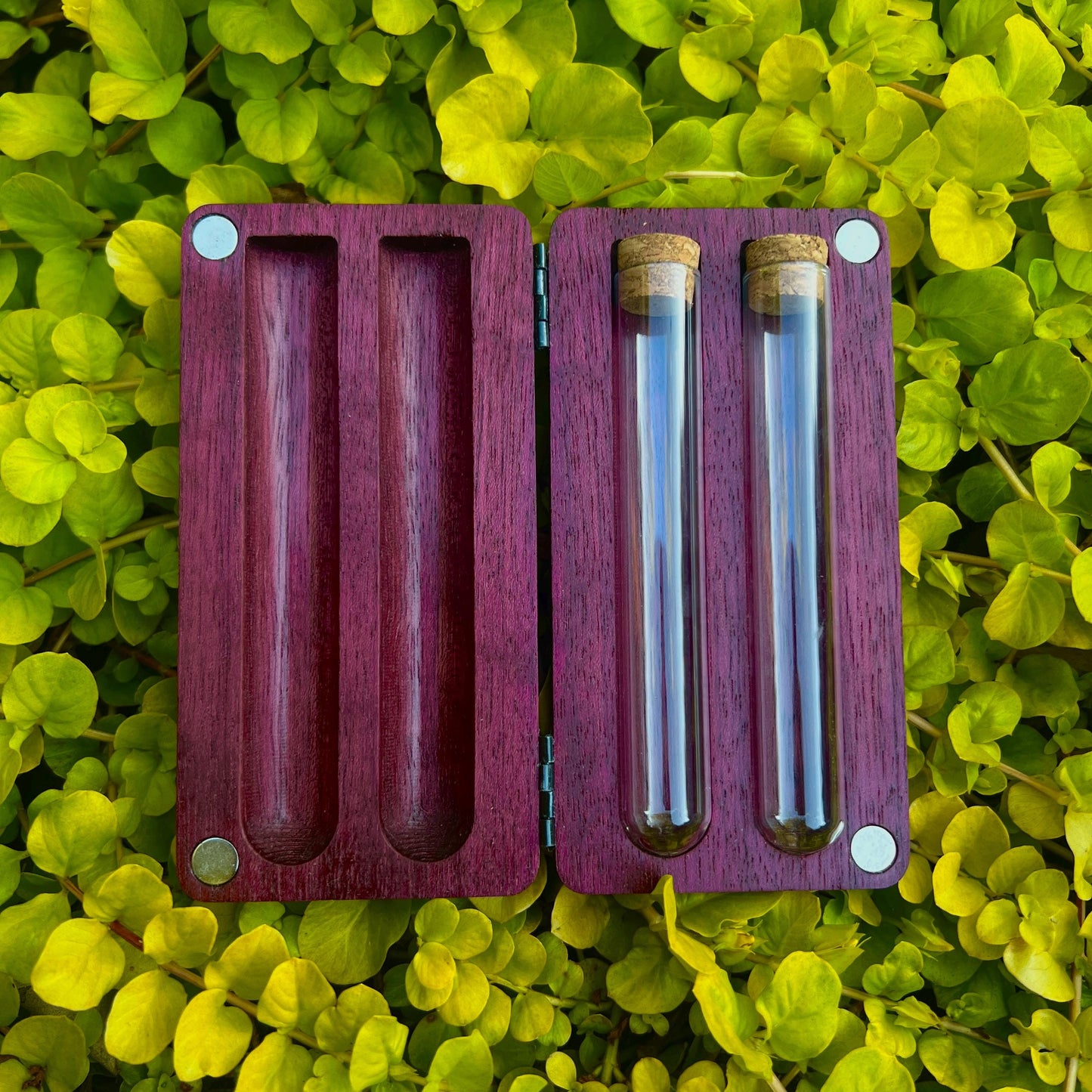 Floral Purpleheart Stash Case