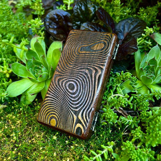 Wavy Walnut Stash Case