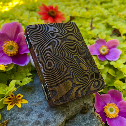 Wavy Walnut Cigarette Case