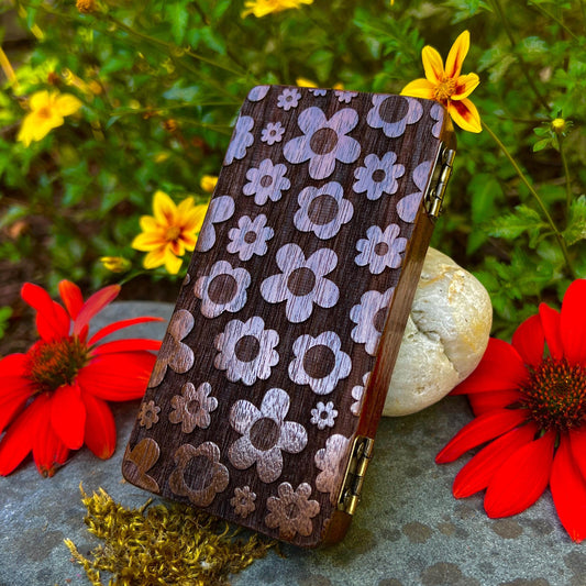 Wildflower Walnut Stash Case