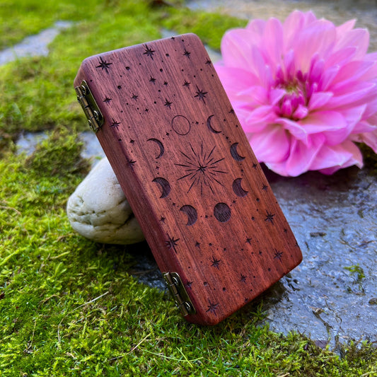 Moon Phase Purpleheart Stash Case