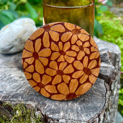Groovy Floral Coasters - Set of 2