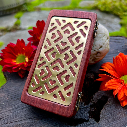 Brass and Purpleheart Stash Case