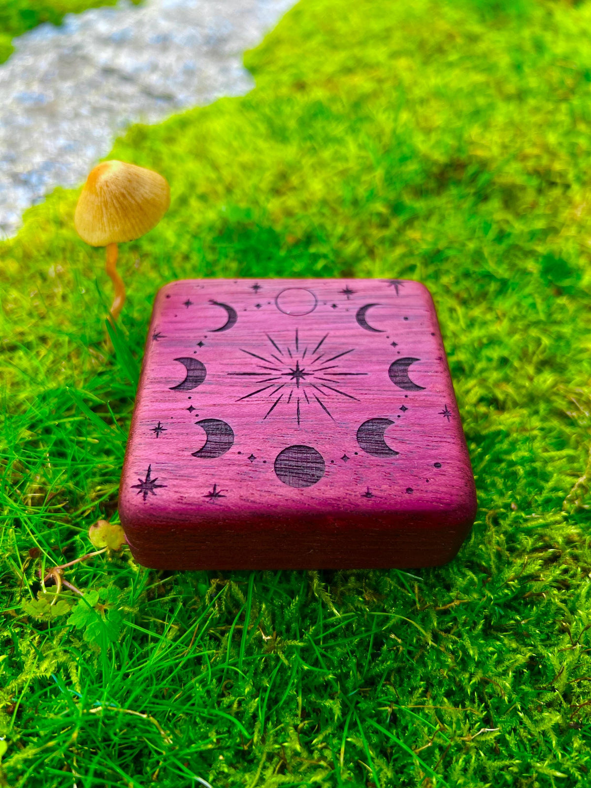 Moonphase Purpleheart Pocket Box