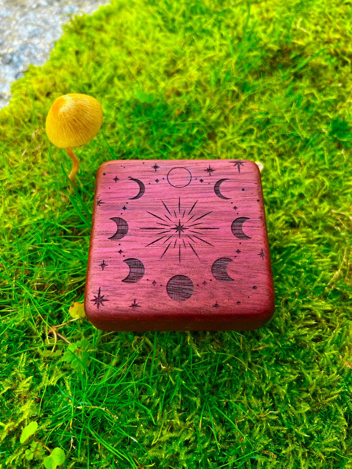 Moonphase Purpleheart Pocket Box