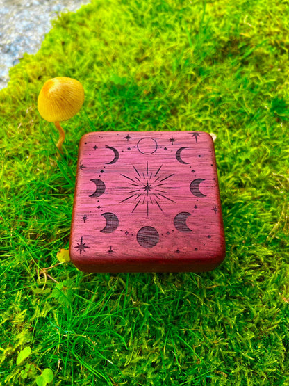 Moonphase Purpleheart Pocket Box