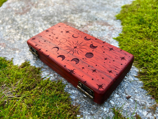 Moonphase Padauk Stash Case