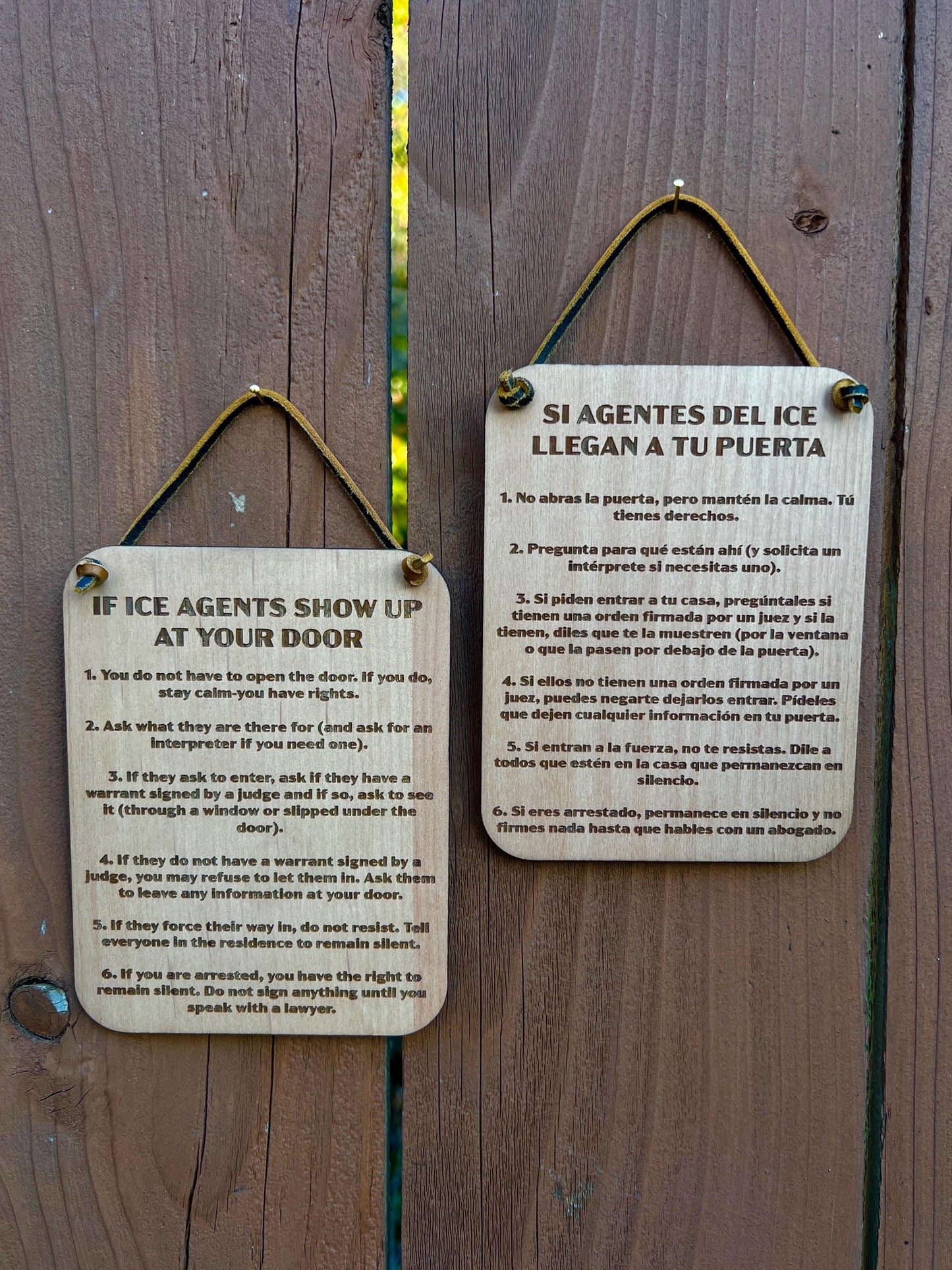 Know Your Rights Against ICE – Door & Entry Sign