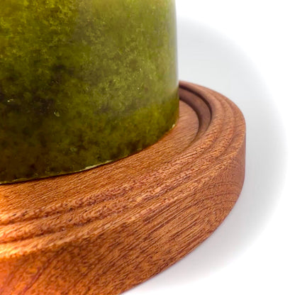 Sapele Wood Flat Candle Holder