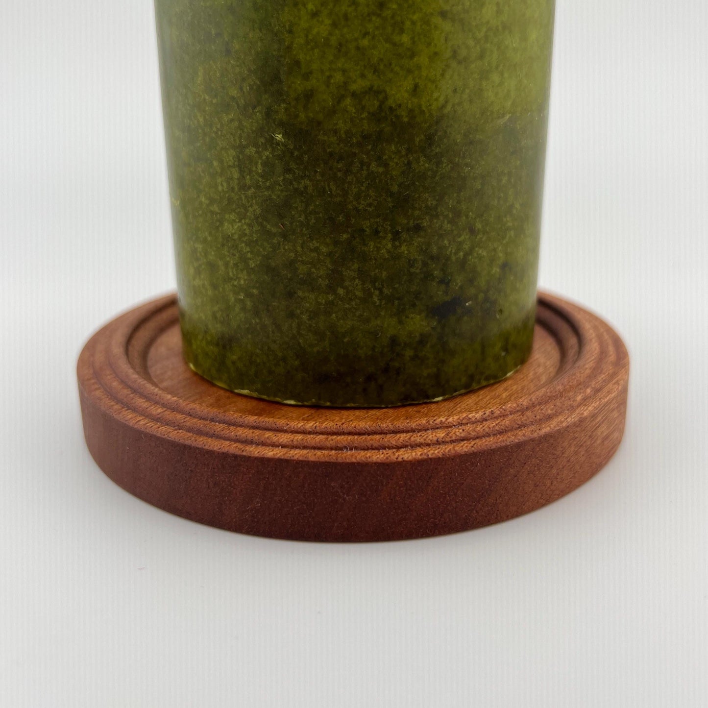 Sapele Wood Flat Candle Holder