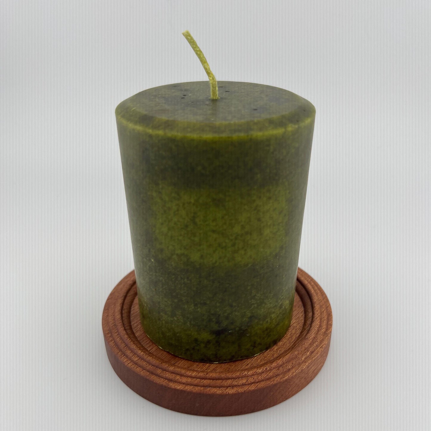 Sapele Wood Flat Candle Holder