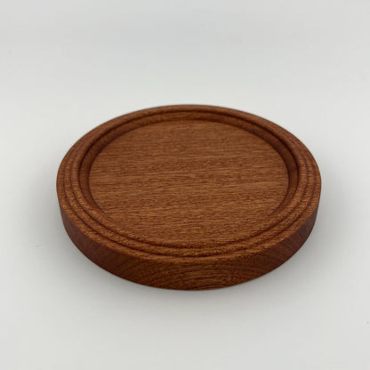 Sapele Wood Flat Candle Holder